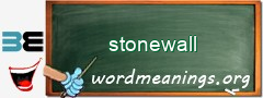 WordMeaning blackboard for stonewall